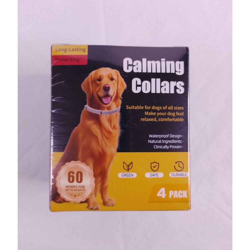 4 Pack Dog Calming Collars Pheromone Anxiety Relief Adjustable Waterproof - Picture 1 of 6